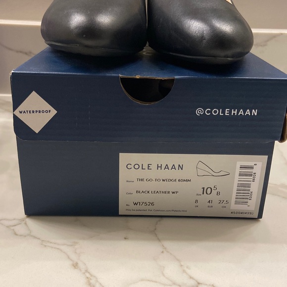 Cole Haan black leather wedges - Picture 4 of 5
